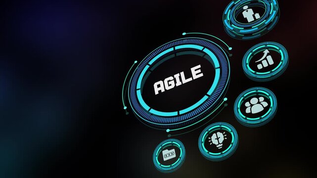 Agile Methodology and Software Development Lifecycle Icon for Efficient Team Collaboration and Project Management Systems.