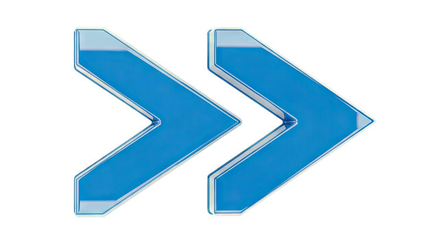 Blue Fast Forward Arrows - Powered by Adobe