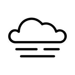 Cloud with horizontal lines