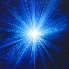 Fototapeta premium Intense Blue Light Burst - A Spectacular Cosmic Display of Energy and Radiance.