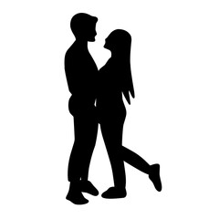 couple vector silhouette