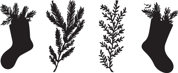 Vector silhouette of a man and a hand holding natural green cannabis leaves and hemp plants isolated on a white background