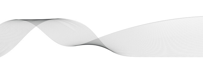 Fototapeta premium Vector illustration of curved, wavy lines created using blend tool. Ideal for 3D designs, minimalist textures, and creative projects.