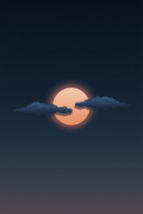 moon and clouds