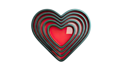 Layered Heart Abstract Art