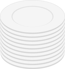 Obraz premium 積み重ねたお皿のアイコン