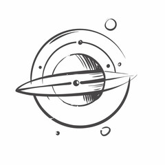 Satellite in orbit illustration © Meraj