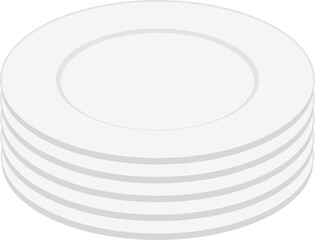 Obraz premium 積み重ねたお皿のアイコン