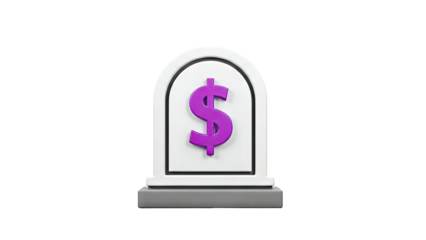 Dollar Sign on a Tombstone