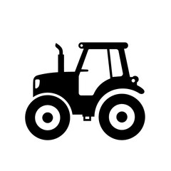 Obraz premium Line icon of a tractor with large wheels.
