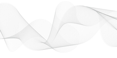 Fototapeta premium Abstract graphic waves background. Abstract modern white background with curve wave technology lines. 