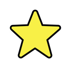 Obraz premium Yellow Star Vector Icon.