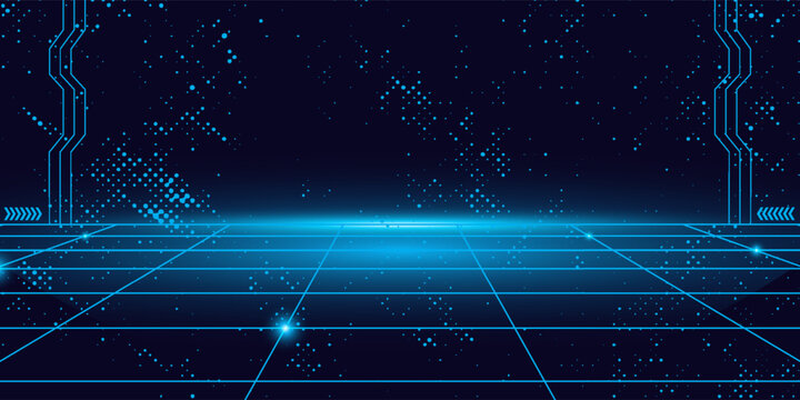 START NEW GAME .press start button .pixel art .8 bit game. retro game. for game assets in vector illustrations. Retro Futurism Sci-Fi Background. glowing neon grid. and stars from vintage arcade comp