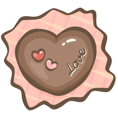 heart shaped chocolate