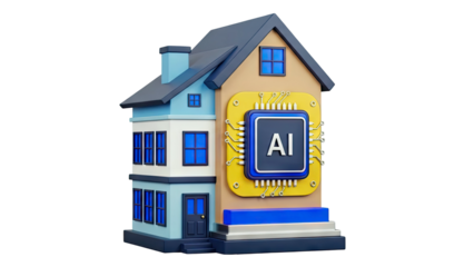 AI Chip Integrated into a House Design