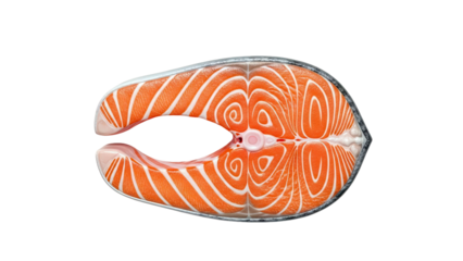 Close-up of a Raw Salmon Steak