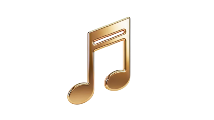 Golden Musical Note Icon