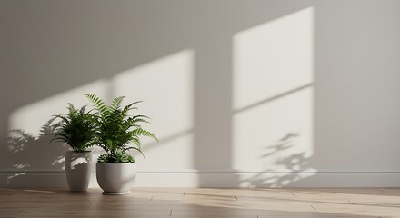 Sunlit Still Life with Ferns