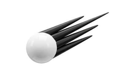 Abstract Comet with Black Tail