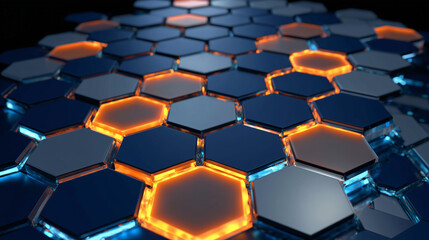Digital grid hexagon texture