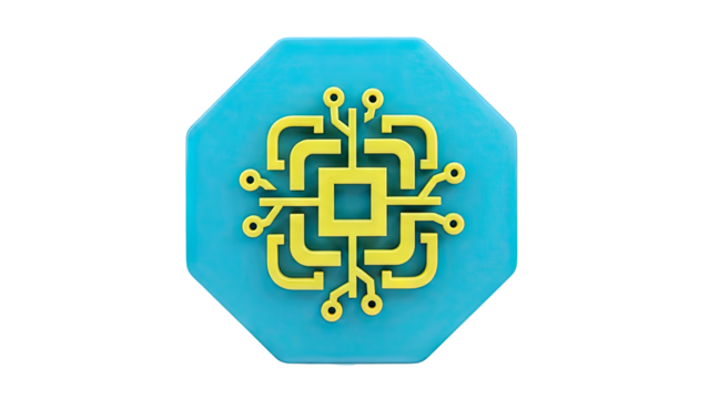 Abstract Circuit Board Icon - Powered by Adobe