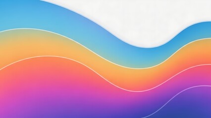A vibrant and colorful abstract background with wavy lines and a gradient of bright colors