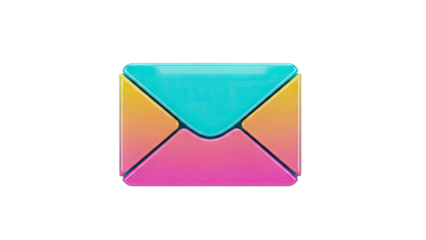 Abstract 3D Envelope Icon