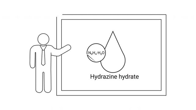 Hydrazine Hydrate Presentation - Chemical Compound and Molecular Structure.