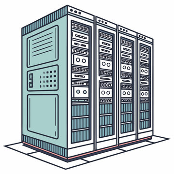 Server rack illustration