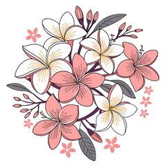 Illustration of tropical flowers