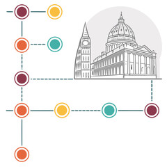 Architectural diagram with colored nodes