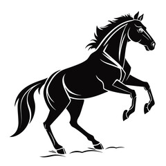 Dynamic horse silhouette