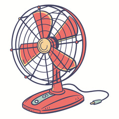 Illustrated electric fan
