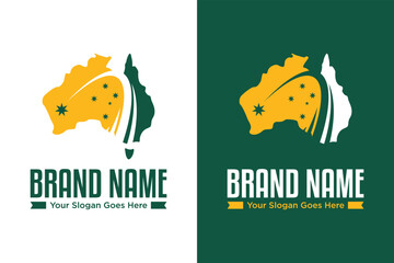 Simple modern Australia map vector illustration logo design