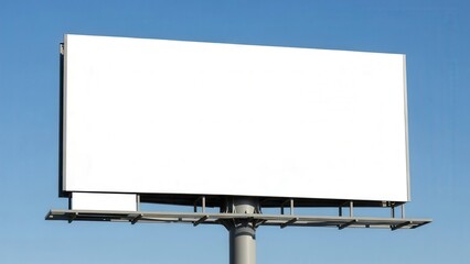 Obraz premium Blank Billboard Against Clear Blue Sky 7.