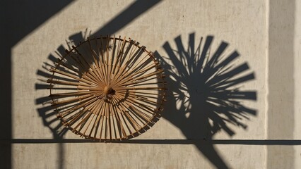 The shadow of clock on the wall, high quality conceptual artwork - Generative AI