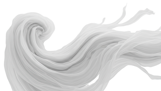 Abstract White Fabric Swirl - Powered by Adobe