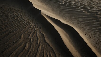 Modern design featuring large sand dune in the middle of the desert - Generative AI