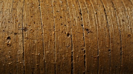 Close up of piece of wood with water droplets, digital art illustration - Generative AI