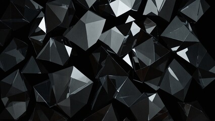 Modern design featuring black and white photo of bunch of diamonds - Generative AI