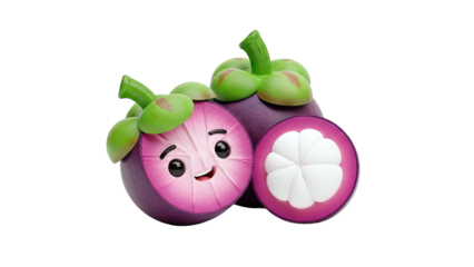 Cute Cartoon Mangosteen Character