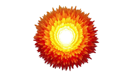 Abstract Fiery Flower