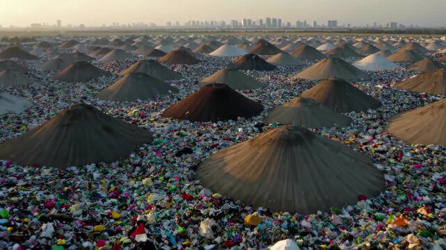 Overlooking the garbage dump on the edge of the city