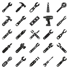 Naklejka premium collection of various tools and equipment for construction and repair work on a white background