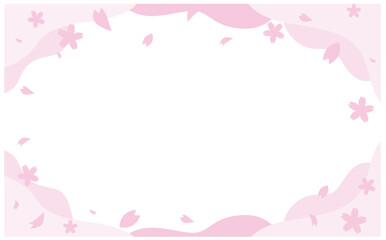 桜のフレーム背景素材