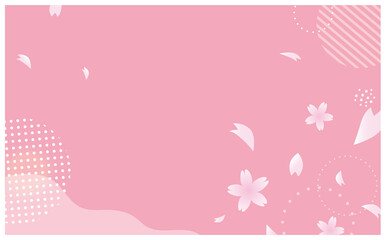 桜のかわいいイラスト背景素材