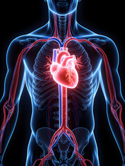 Stylized Illustration of the Human Circulatory System