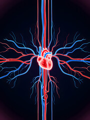 Stylized Illustration of the Human Circulatory System