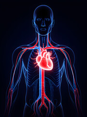 Stylized Illustration of the Human Circulatory System