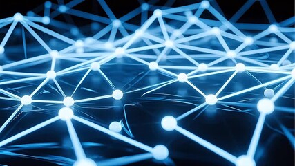 Blue network connections - Powered by Adobe